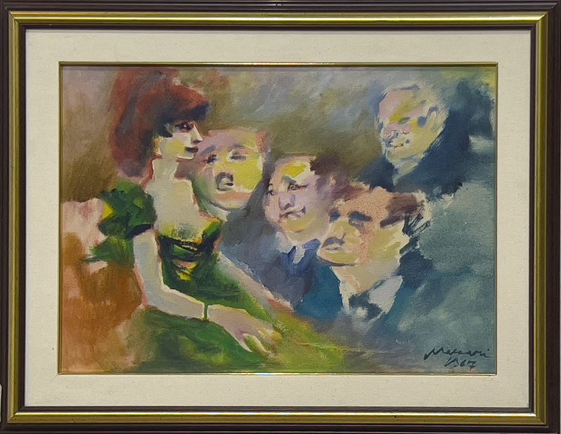 Mino Maccari : L’esame  (1967)  - olio su tela - Asta Affordable Auction - Arte Investimenti - investire con arte