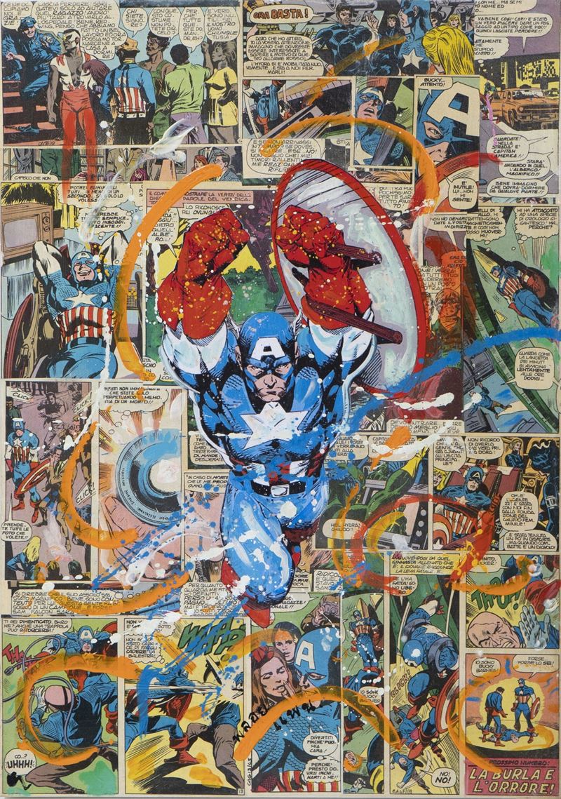 Boontuam Pornpairin : Senza Titolo  (2018)  - Collage su tela - Asta 7005 Auction - Modern and Contemporary Art - ArteIN - Investire con arte