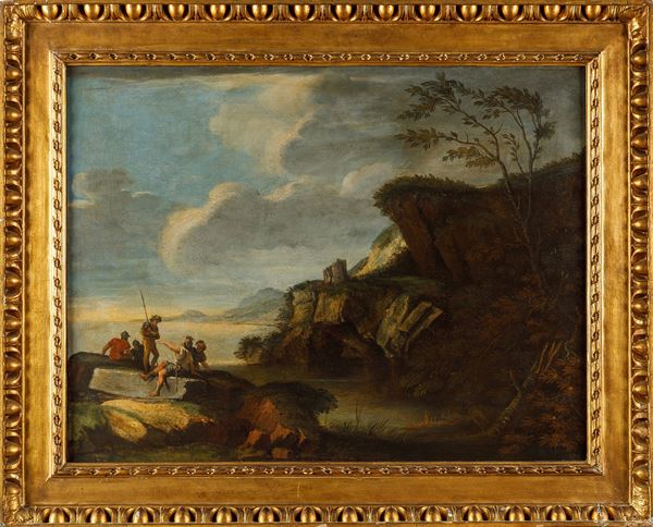 Bartolomeo Pedon (Venezia, 1665 &#8211; 1732) - Scena di paesaggio