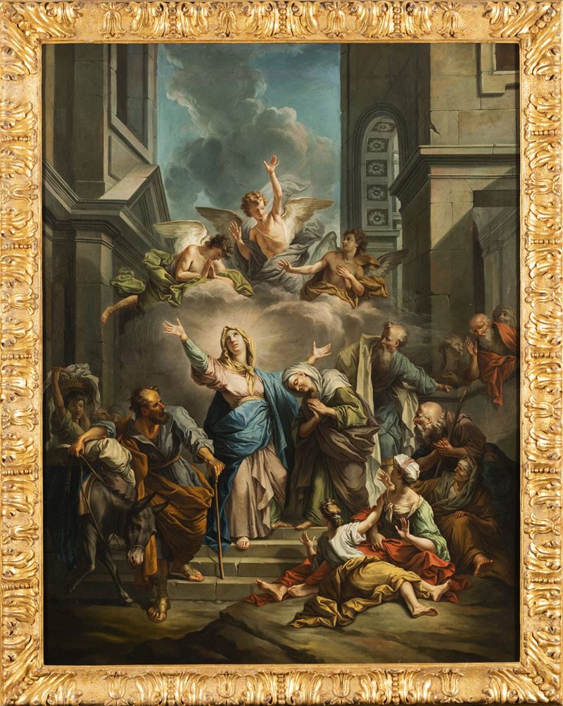 Adrien Manglard (Lione 1695 &#8211; Roma 1760) : Paesaggio protoromantico  (XVIII secolo)  - olio su tela - Asta Dipinti antichi - Arte Investimenti - investire con arte