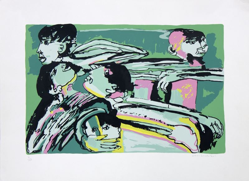 Remo Brindisi : Senza titolo  (Anni Ottanta)  - serigrafia a colori - Asta Affordable Auction - Arte Investimenti - investire con arte