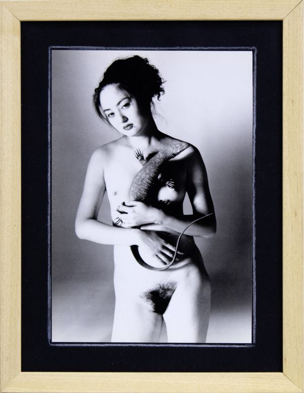 Nobuyoshi Araki - Senza titolo (Autoritratto con cane)