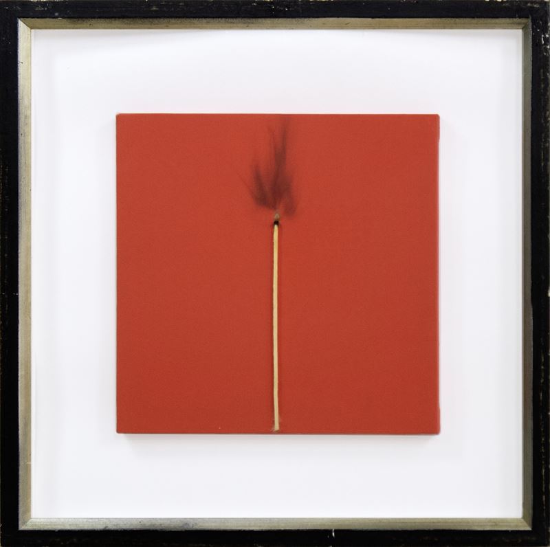 Bernard Aubertin : Dessin de feu  (2010)  - acrilico, fiammifero e combustioni su tela - Asta Affordable Auction - Arte Investimenti - investire con arte