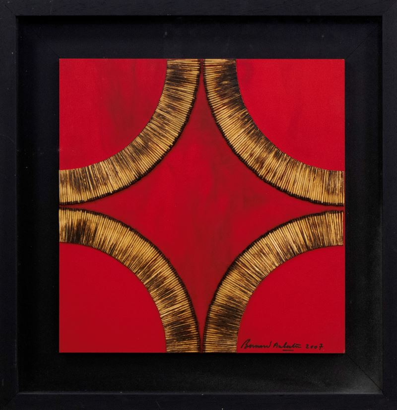 Bernard Aubertin : Dessin de feu sur table rouge  (2007)  - Asta Affordable Auction - Arte Investimenti - investire con arte