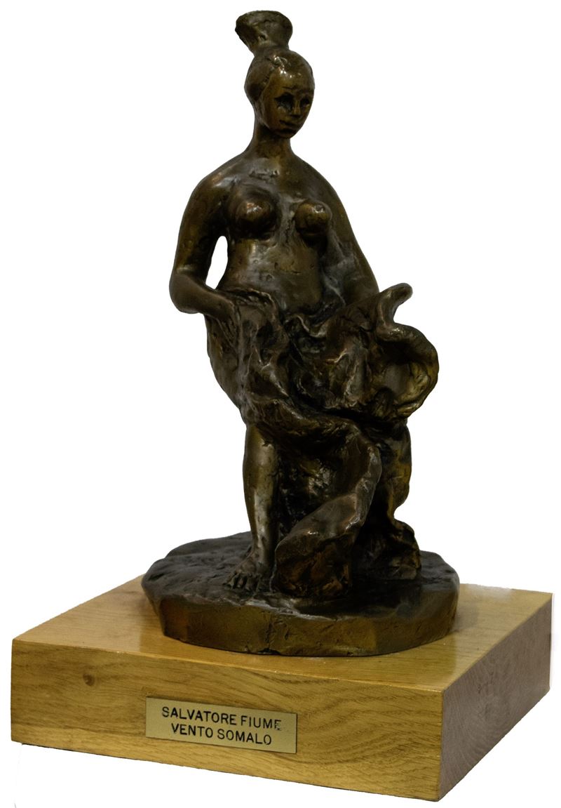 Salvatore Fiume : Vento Somalo  (Anni novanta )  - scultura in bronzo - Asta Affordable Auction - Arte Investimenti - investire con arte