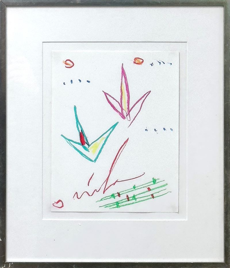 Nicola De Maria : Regno dei fiori  (1989)  - Asta Affordable Auction - Arte Investimenti - investire con arte