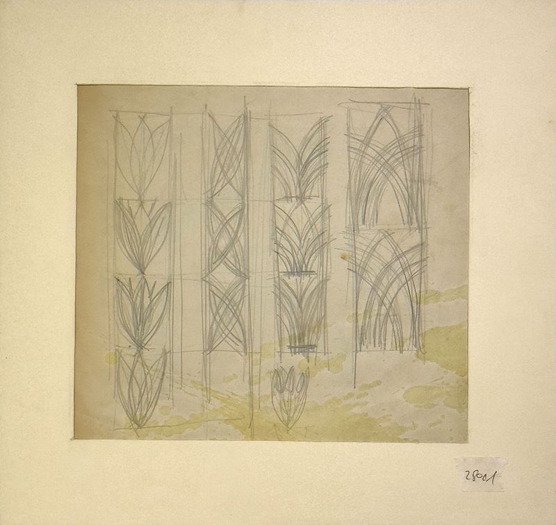 Fortunato Depero : Studio per fasce decorative  (1953/54)  - Asta Affordable Auction - Arte Investimenti - investire con arte