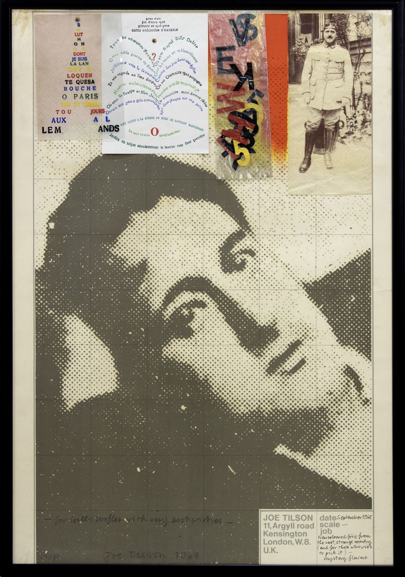 Joe  Tilson : Senza titolo  (1968)  - multiplo, collage su carta - Asta Affordable Auction - Arte Investimenti - investire con arte