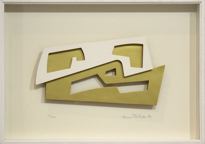 Hans Richter : Senza titolo  (1971)  - assemblaggio di legno dipinto su tavola - Asta Affordable Auction - Arte Investimenti - investire con arte