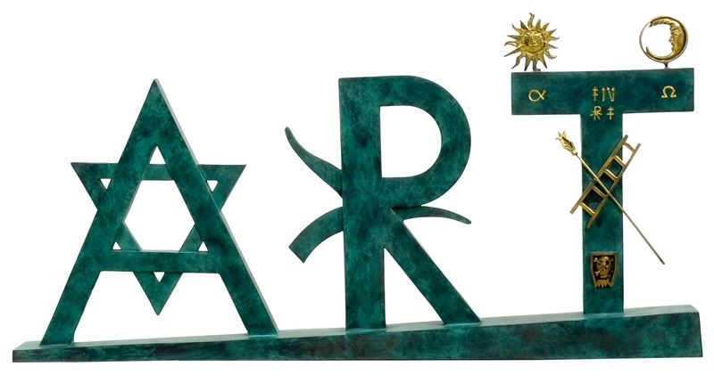 Jacques Villegle' : ART  (2010)  - bronzo lucido e patinato - Asta 9005 Auction - TRE OFFERTE - Arte Investimenti - investire con arte