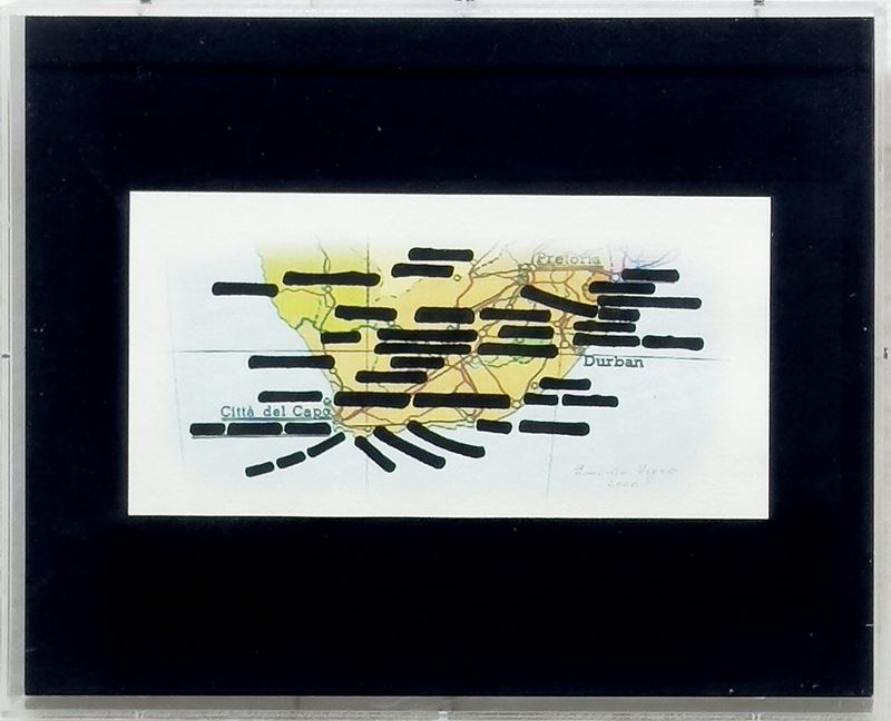 Emilio Isgr&#242; : Verso Città del Capo  (2000)  - tecnica mista su carta - Asta Affordable Auction - Arte Investimenti - investire con arte