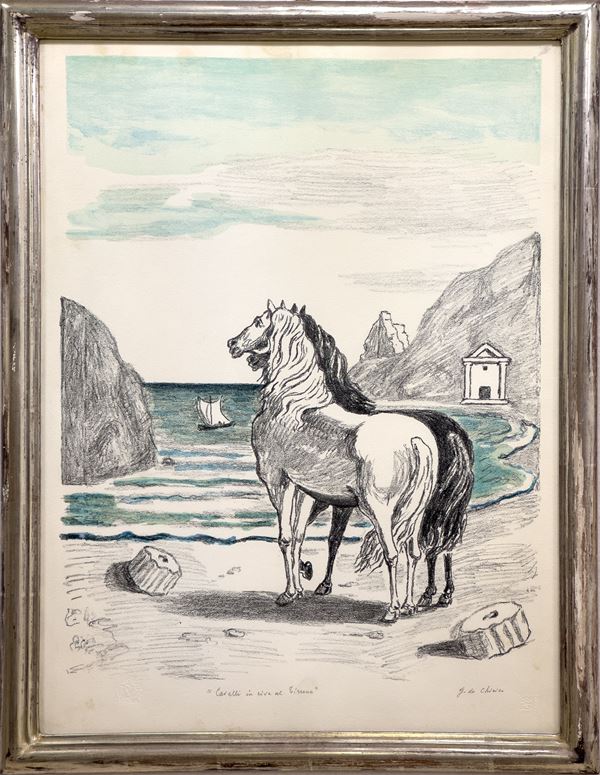 Giorgio De Chirico - Cavalli in riva al Tirreno