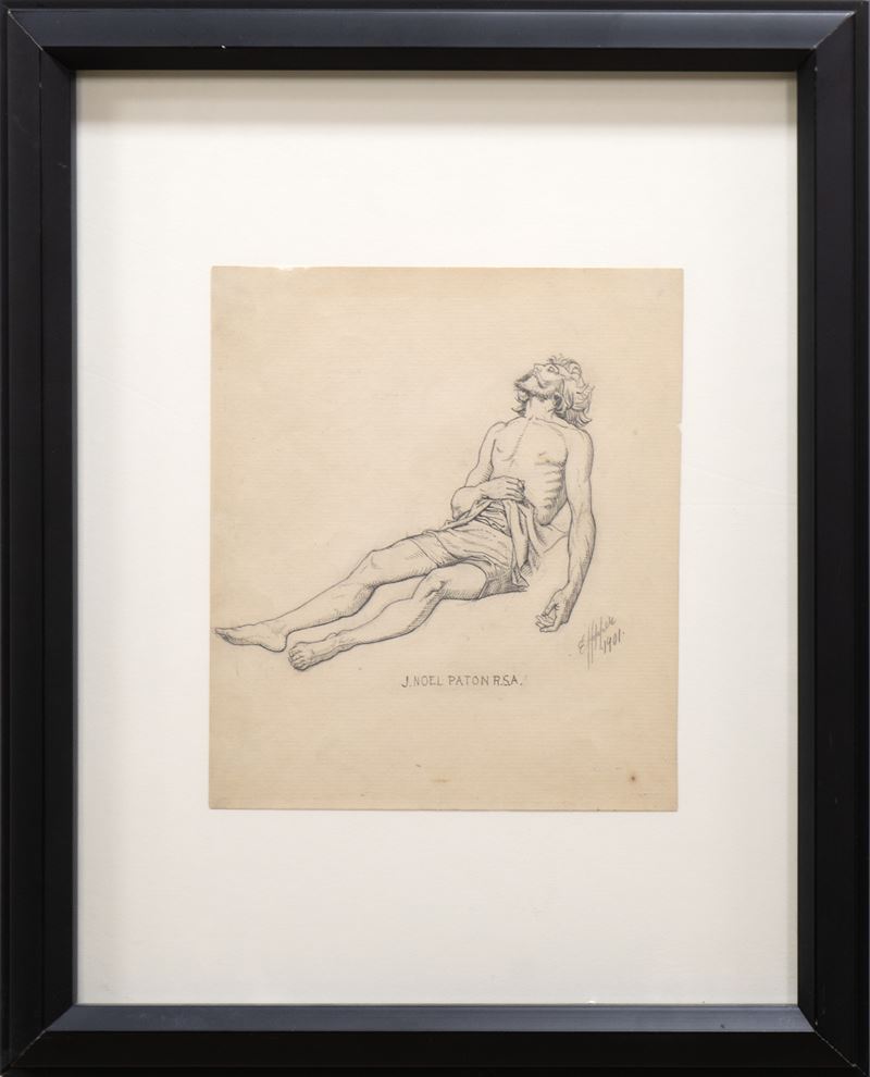 Edward Hopper : Reclining Man  (1901)  - matita su carta - Asta 9002 Auction - Arte Investimenti - investire con arte