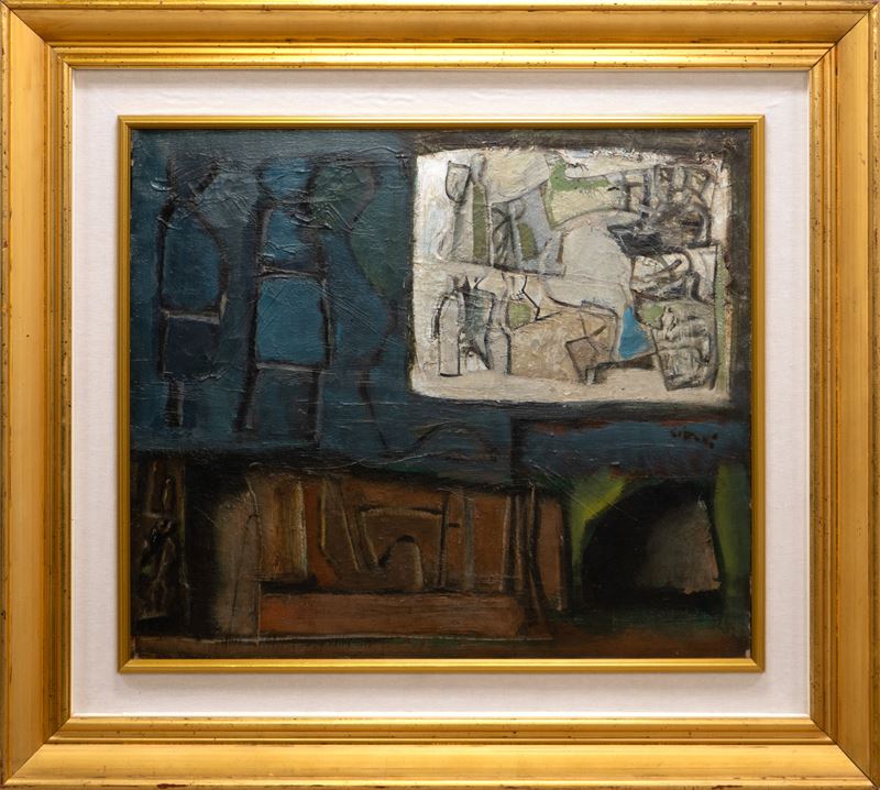 Mario Sironi : Senza Titolo  (1955)  - olio su tela - Asta TV Private Sales - Vincenzo Dalle Luche - Arte Investimenti - investire con arte