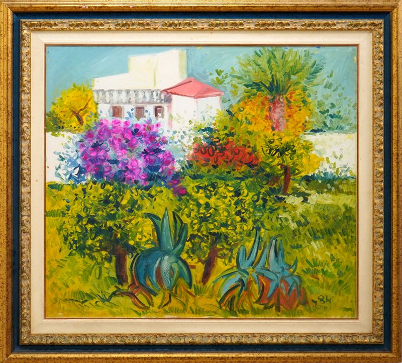 Athos Faccincani : Colori di Sicilia  (1984)  - olio su tela - Asta Affordable Auction - Arte Investimenti - investire con arte