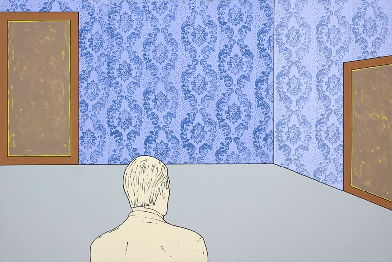 Renato Mambor : Due porte a una sola uscita  (2011)  - acrilico su tela - Asta 3151 Auction - Arte Investimenti - investire con arte