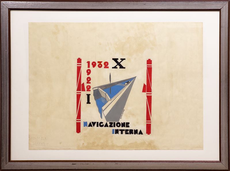 Attilio Calzavara : Tavola n.36  (1922-32)  - inchiostro su carta - Asta 9001 Auction - Arte Investimenti - investire con arte