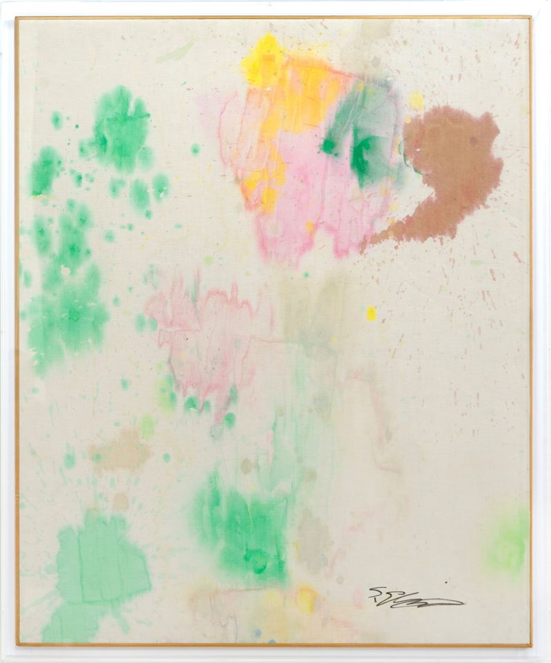 Shozo Shimamoto : Opera di ghiaccio  (2004)  - Lastre di acquerelli ghiacciati su tela - Asta 7006 Auction - Modern and Contemporary Art - ArteIN - Investire con arte