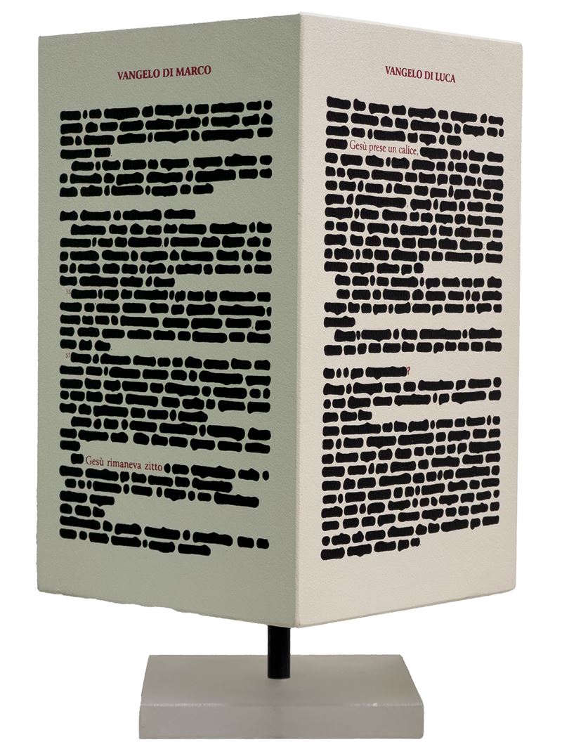 Emilio Isgr&#242; : I Vangeli  (2008)  - serigrafia su legno - Asta 9005 Auction - TRE OFFERTE - Arte Investimenti - investire con arte
