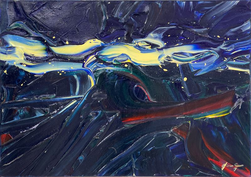 Pierluigi De Lutti : Senza titolo  (anni 2000)  - olio su tela - Asta 9005 Auction - TRE OFFERTE - Arte Investimenti - investire con arte