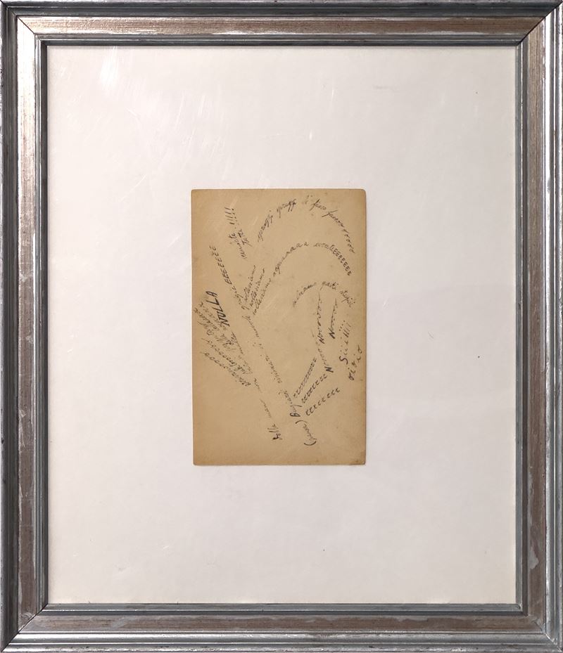 Parolibera : Senza titolo  (Anni '10)  - Penna su carta - Asta 7005 Auction - Modern and Contemporary Art - ArteIN - Investire con arte