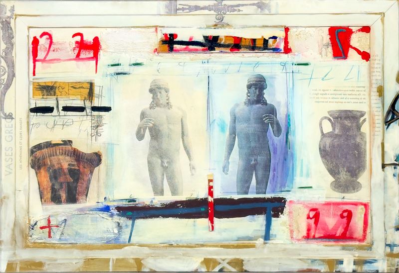 Mirko Pagliacci : La conoscenza proibita (Images)  (Anni 2000)  - Polimaterico, pigmenti su tela e cornice invasa - Asta 7005 Auction - Modern and Contemporary Art - ArteIN - Investire con arte