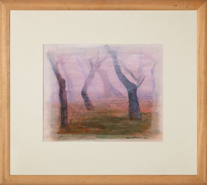 Elena Ferrari : Paesaggio  (2004)  - Tecnica Mista su Carta - Asta 7005 Auction - Modern and Contemporary Art - ArteIN - Investire con arte