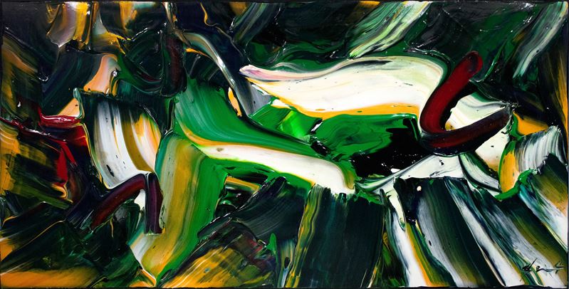 Pierluigi De Lutti : In the forest  (Anni 2000)  - Olio su tela - Asta 7006 Auction - Modern and Contemporary Art - ArteIN - Investire con arte