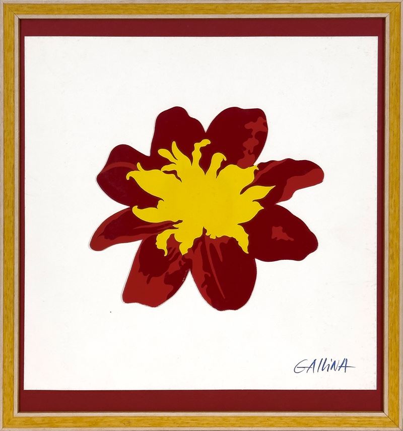 Pietro Gallina : Immagine Oggetto - Dalia Gigante  (1977)  - Serigrafia su Cartone sagomato - Asta 7005 Auction - Modern and Contemporary Art - ArteIN - Investire con arte
