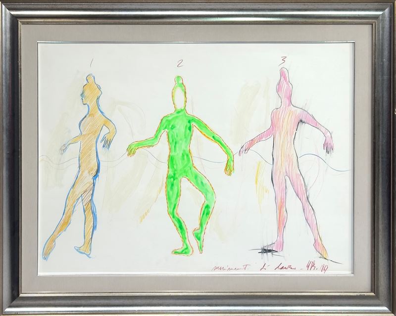 Umberto  Bignardi : Movimenti di danza  (1965)  - Matita, acquarello e pastello su carta - Asta 7005 Auction - Modern and Contemporary Art - ArteIN - Investire con arte