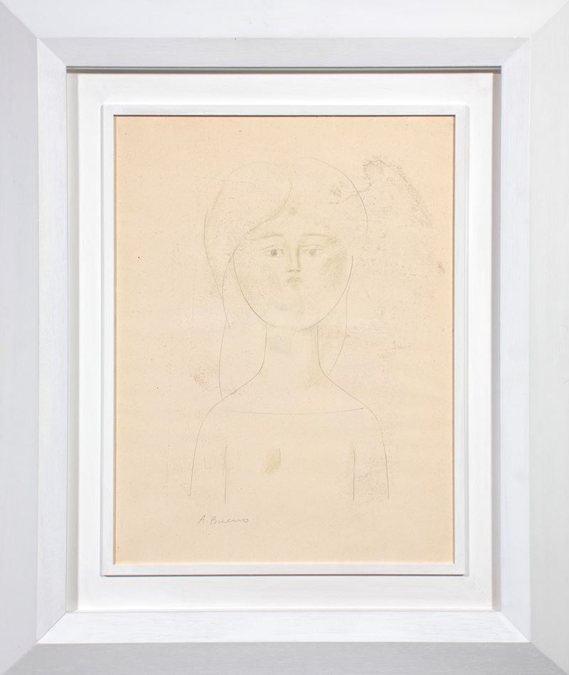 Antonio Bueno : Adolescente  (1969)  - Disegno colorato su carta - Asta 7005 Auction - Modern and Contemporary Art - ArteIN - Investire con arte