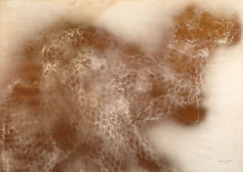 Elisabeth Mercier : Senza titolo  (1988)  - Pittura spray su carta - Asta 7006 Auction - Modern and Contemporary Art - ArteIN - Investire con arte