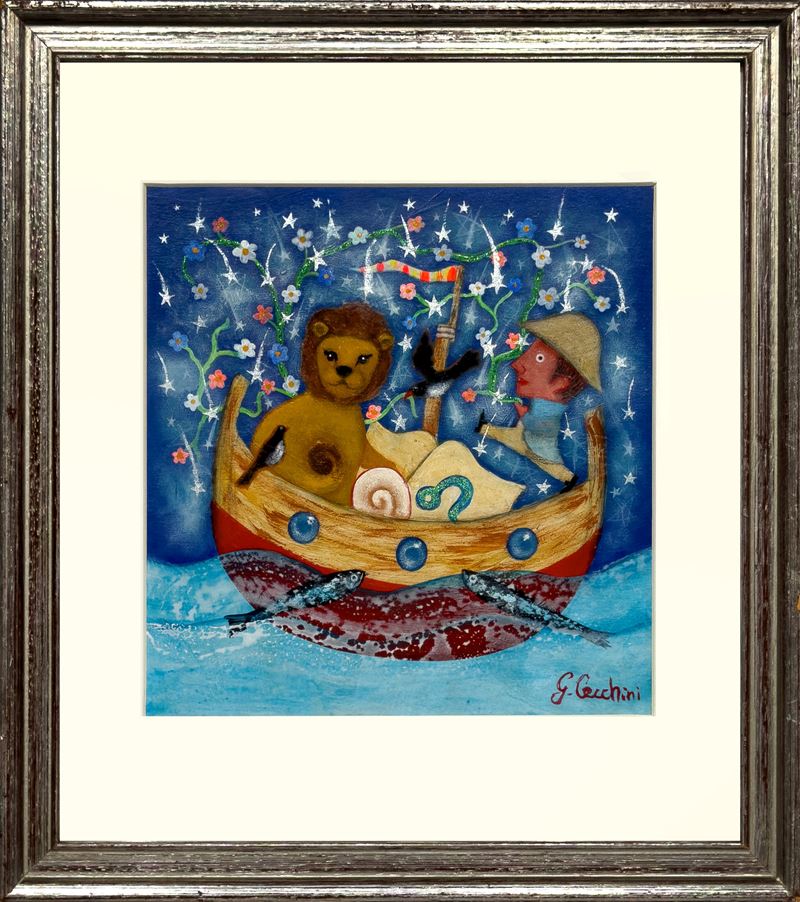 Giovanni  Cecchini : Leone  (2021)  - Olio su tavola - Asta 7006 Auction - Modern and Contemporary Art - ArteIN - Investire con arte