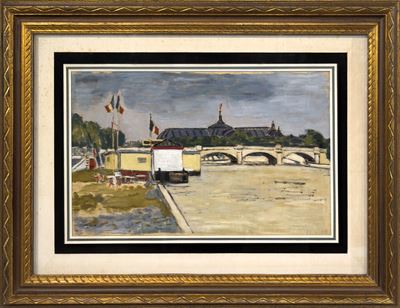 Imbarcadero al Pont de la Concorde, olio su tela (1951)