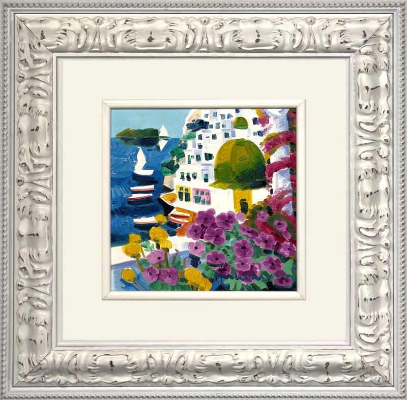 Athos Faccincani : Positano e pensieri di luce  (Anni 2000)  - Olio su tela - Asta 7006 Auction - Modern and Contemporary Art - ArteIN - Investire con arte