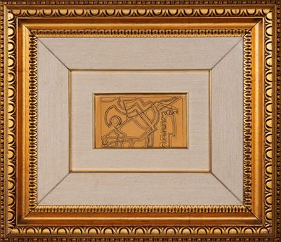 Studio, tecnica mista su carta, 1958 ca