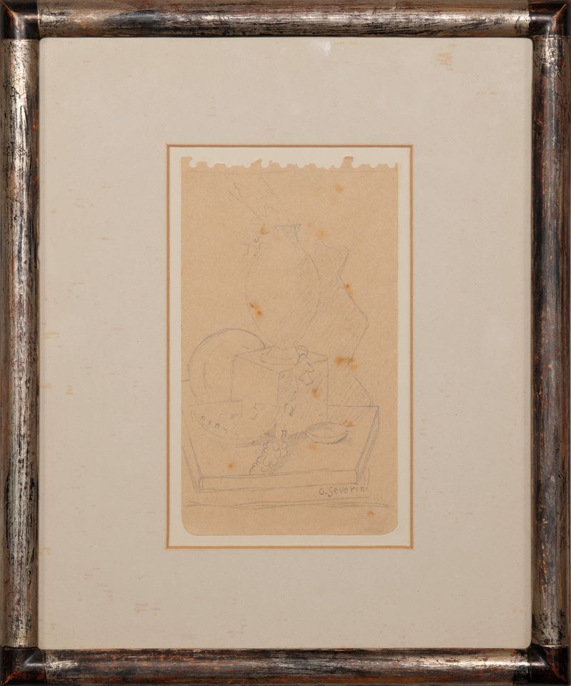 Gino Severini : Senza titolo  (1930 ca)  - Lapis su carta - Asta 7006 Auction - Modern and Contemporary Art - ArteIN - Investire con arte
