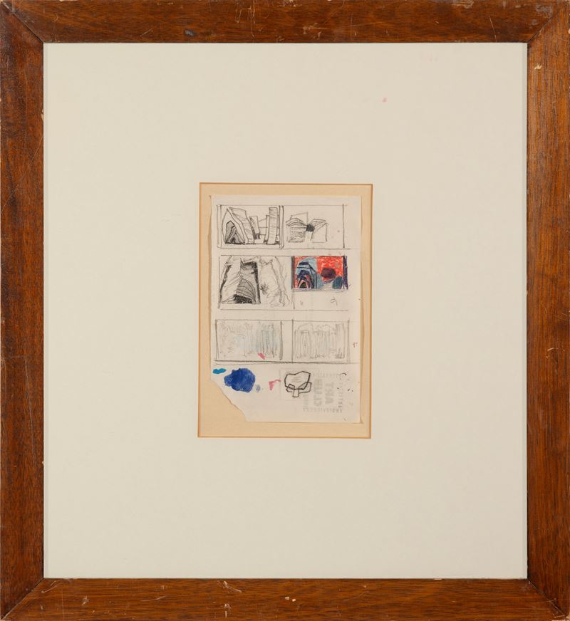 Enrico Prampolini : Daphinis et Chloe  (Anni '40/'50)  - Tempera e matita su carta - Asta 7006 Auction - Modern and Contemporary Art - ArteIN - Investire con arte