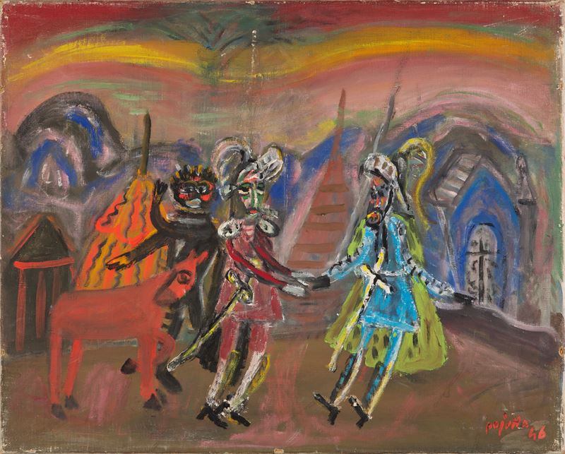 Guido  Pajetta : Marionette  (1946)  - Olio su tela - Asta 7006 Auction - Modern and Contemporary Art - ArteIN - Investire con arte