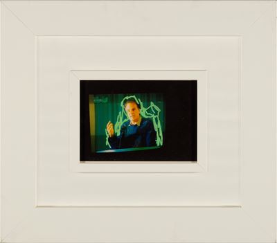 Senza titolo, tecnica mista su fotografia