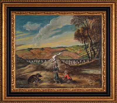 Autostrada del sole, olio su tela (1959)